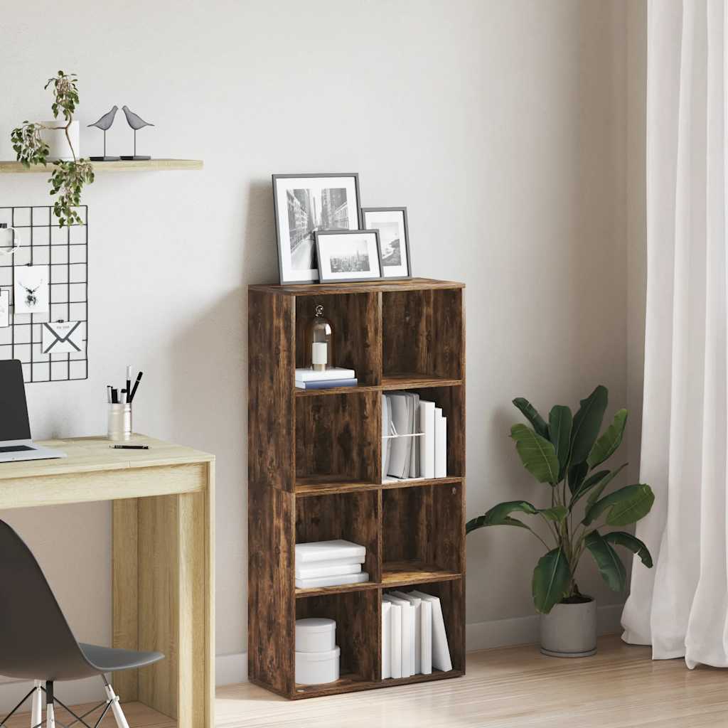 Bibliothèque/Buffet Chêne fumé 66x30x130 cm Bois d'ingénierie - XIOS