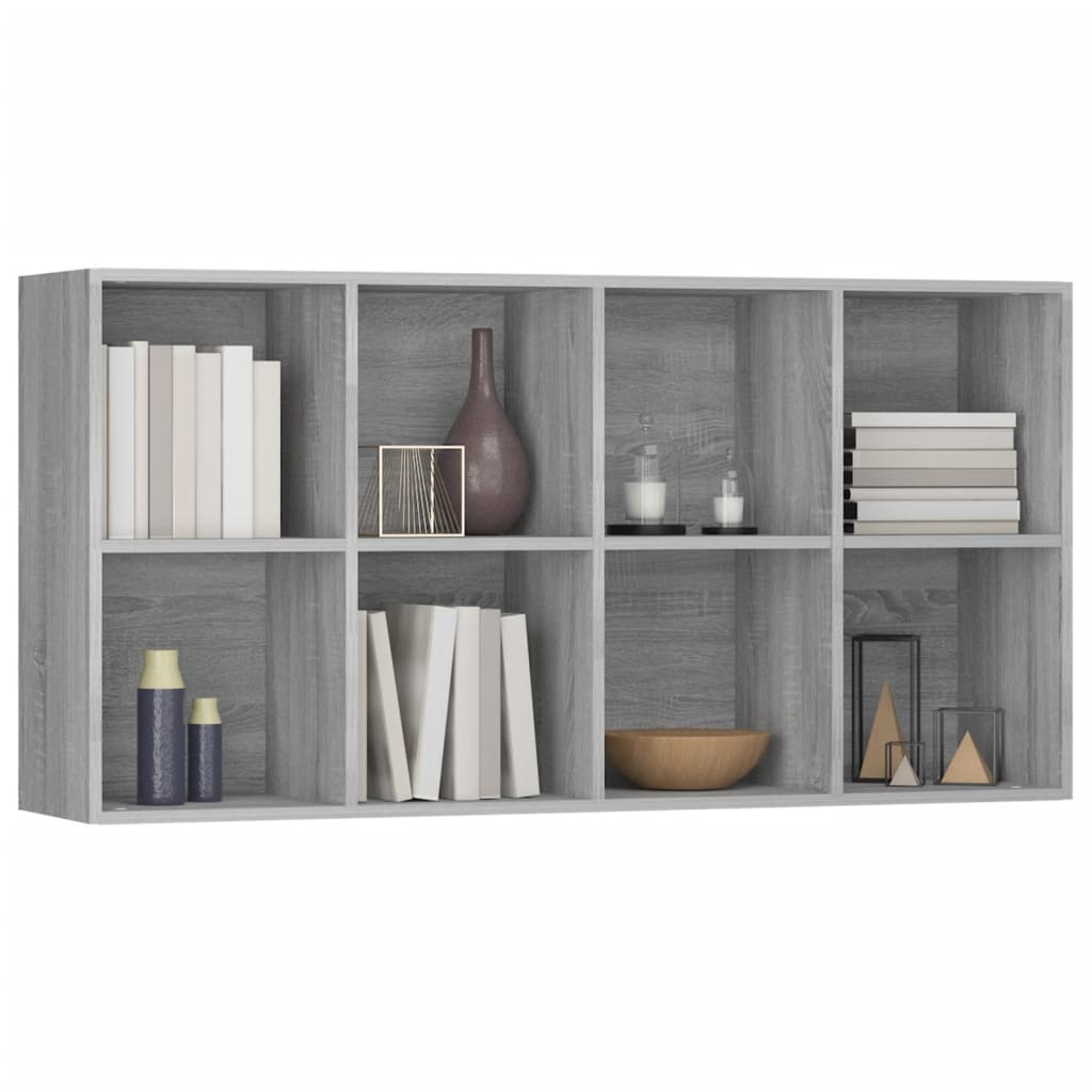Bibliothèque/Buffet Sonoma gris 66x30x130 cm Bois d'ingénierie - XIOS