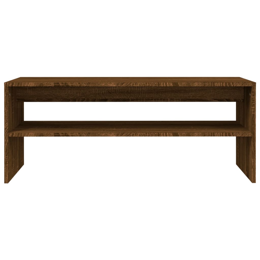 Table basse Chêne marron 100x40x40 cm Bois d'ingénierie - XIOS