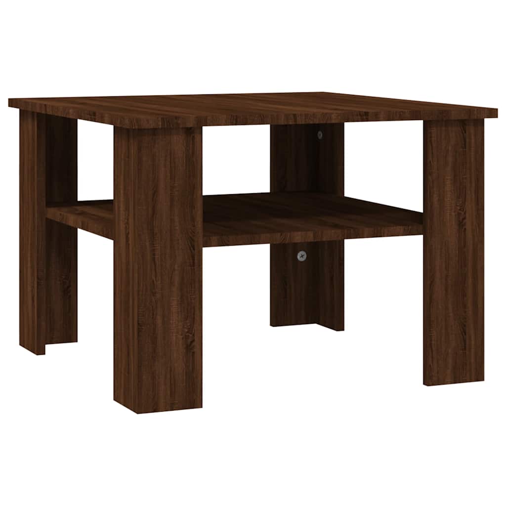 Table basse Chêne marron 60x60x42 cm Bois d'ingénierie - XIOS