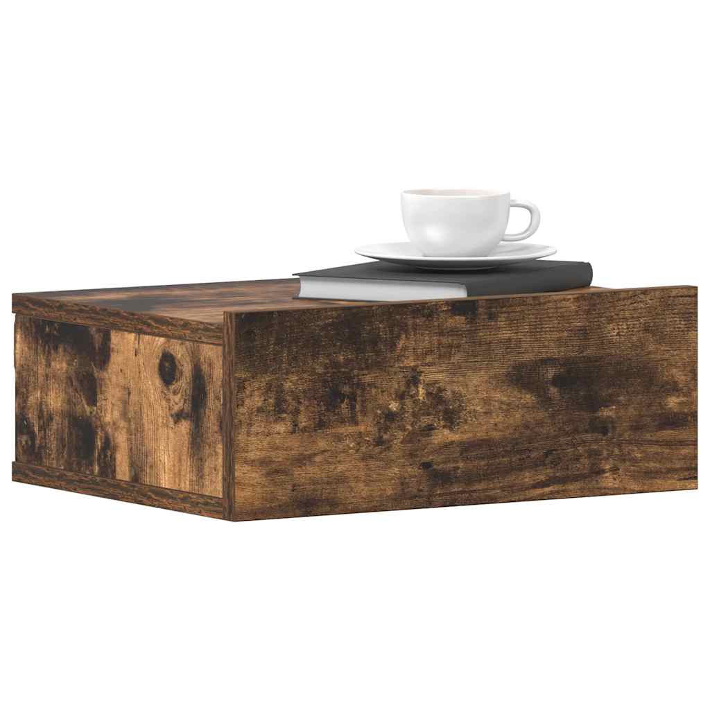 Tables de chevet flottantes 2 pcs Chêne fumé 40x30x15 cm - XIOS