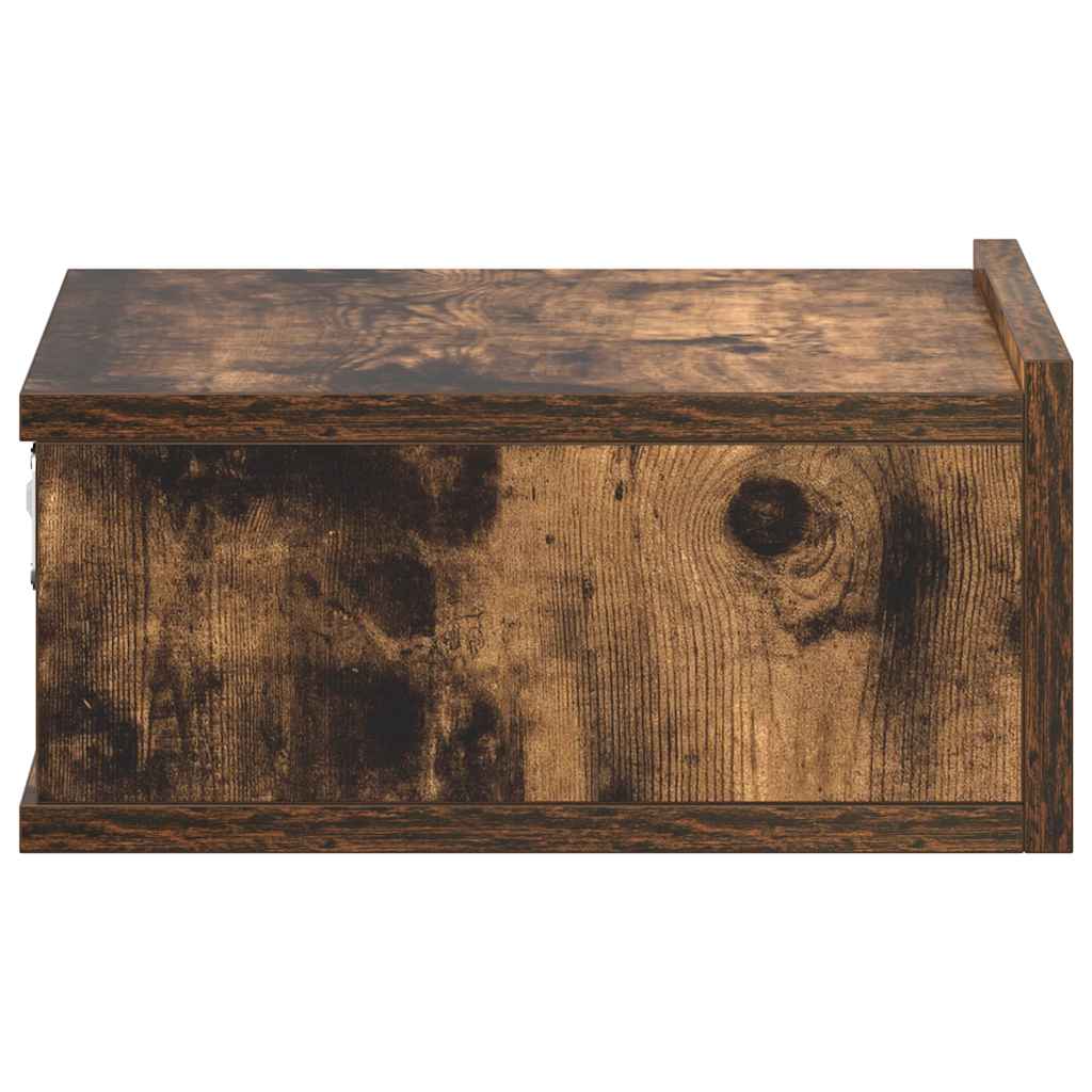 Tables de chevet flottantes 2 pcs Chêne fumé 40x30x15 cm - XIOS