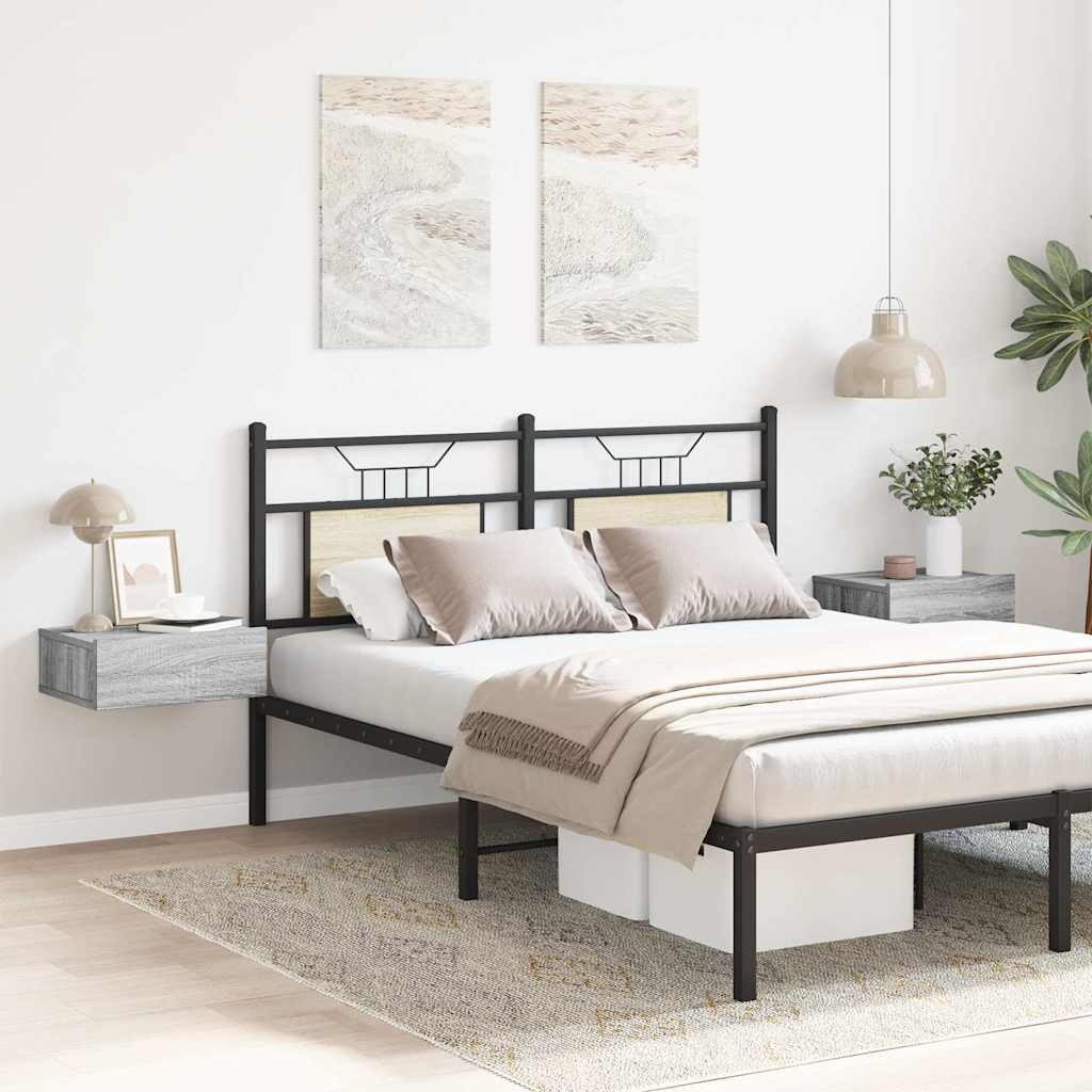 Tables de chevet flottantes 2 pcs Sonoma gris 40x30x15 cm - XIOS