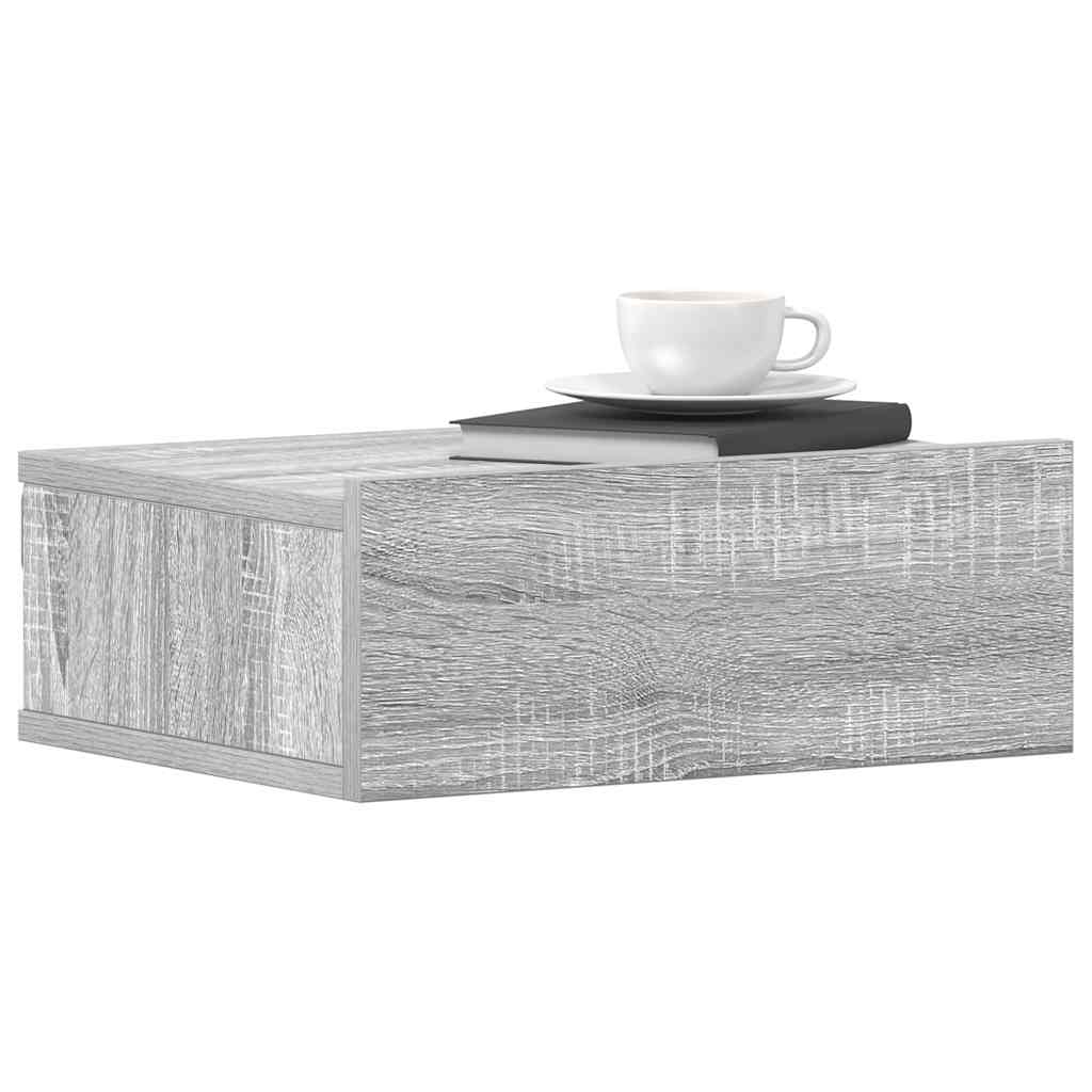 Tables de chevet flottantes 2 pcs Sonoma gris 40x30x15 cm - XIOS