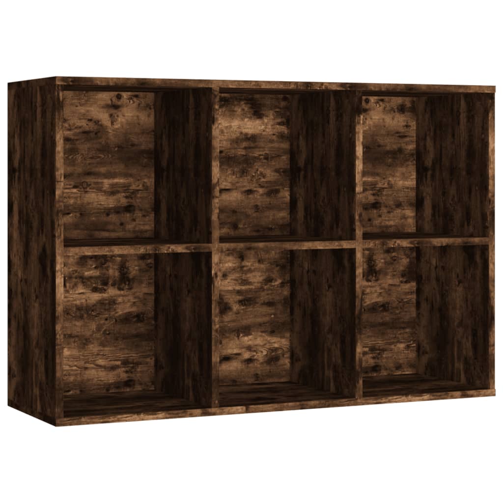Bibliothèque/Buffet Chêne fumé 66x30x98 cm Bois d'ingénierie