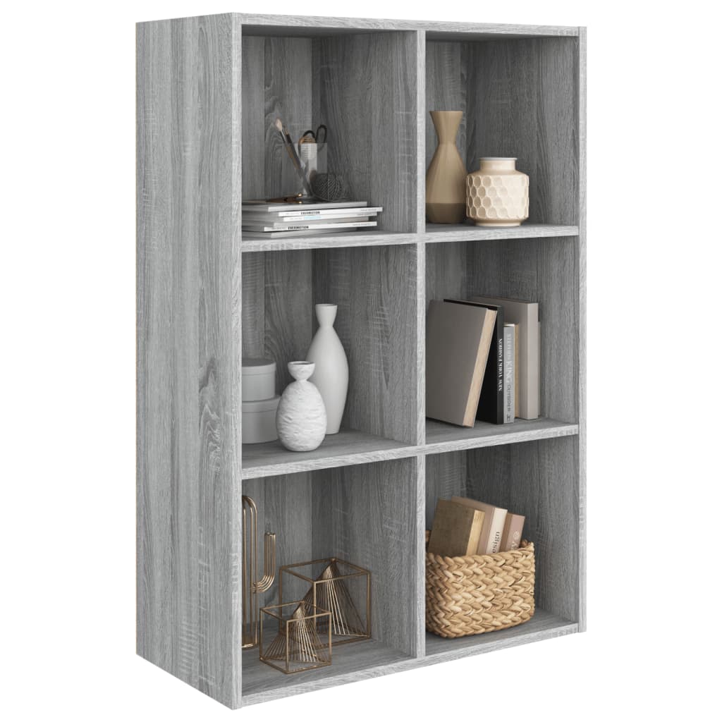 Bibliothèque/Buffet Sonoma gris 66x30x98 cm Bois d'ingénierie - XIOS