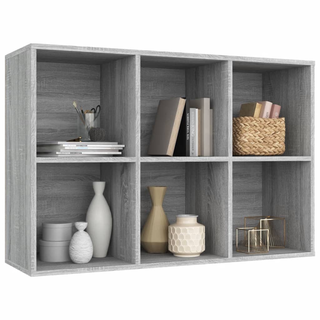 Bibliothèque/Buffet Sonoma gris 66x30x98 cm Bois d'ingénierie - XIOS