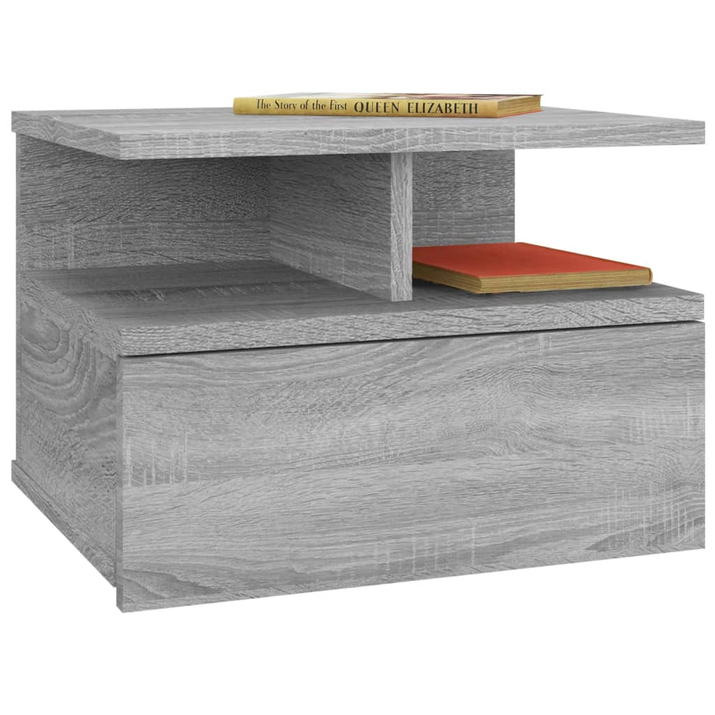 Tables de chevet flottantes 2 pcs Sonoma gris 40x31x27 cm - XIOS