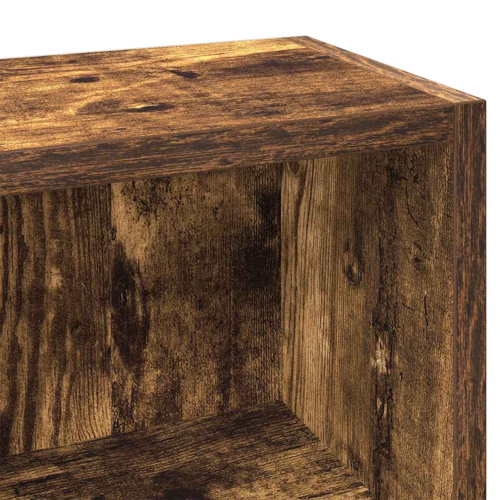 Armoires à CD 2 pcs Chêne fumé 21x16x93,5 cm Bois d'ingénierie - XIOS