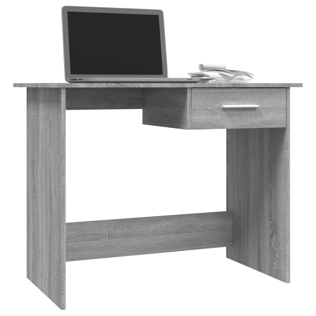 Bureau Sonoma gris 100x50x76 cm Bois d'ingénierie - XIOS