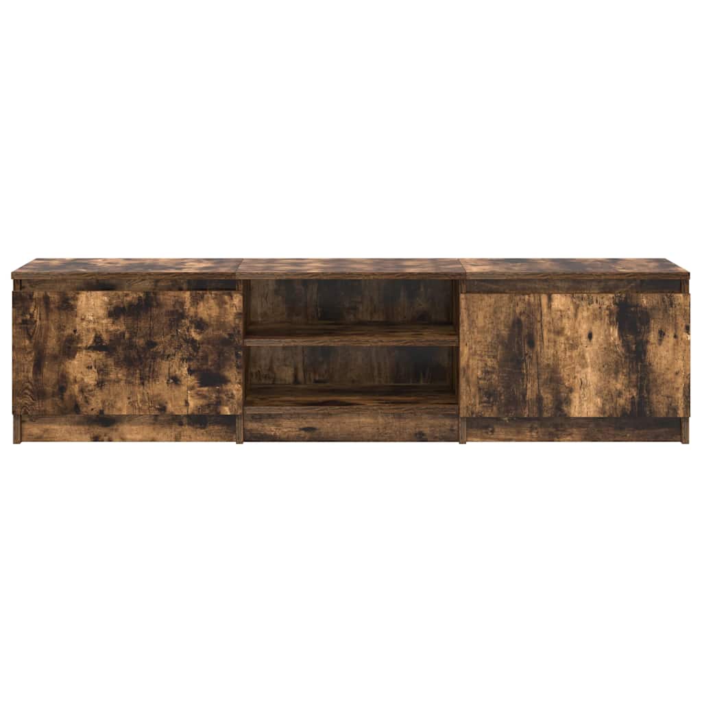 Meuble TV Chêne fumé 140x40x35,5 cm Bois d'ingénierie - XIOS