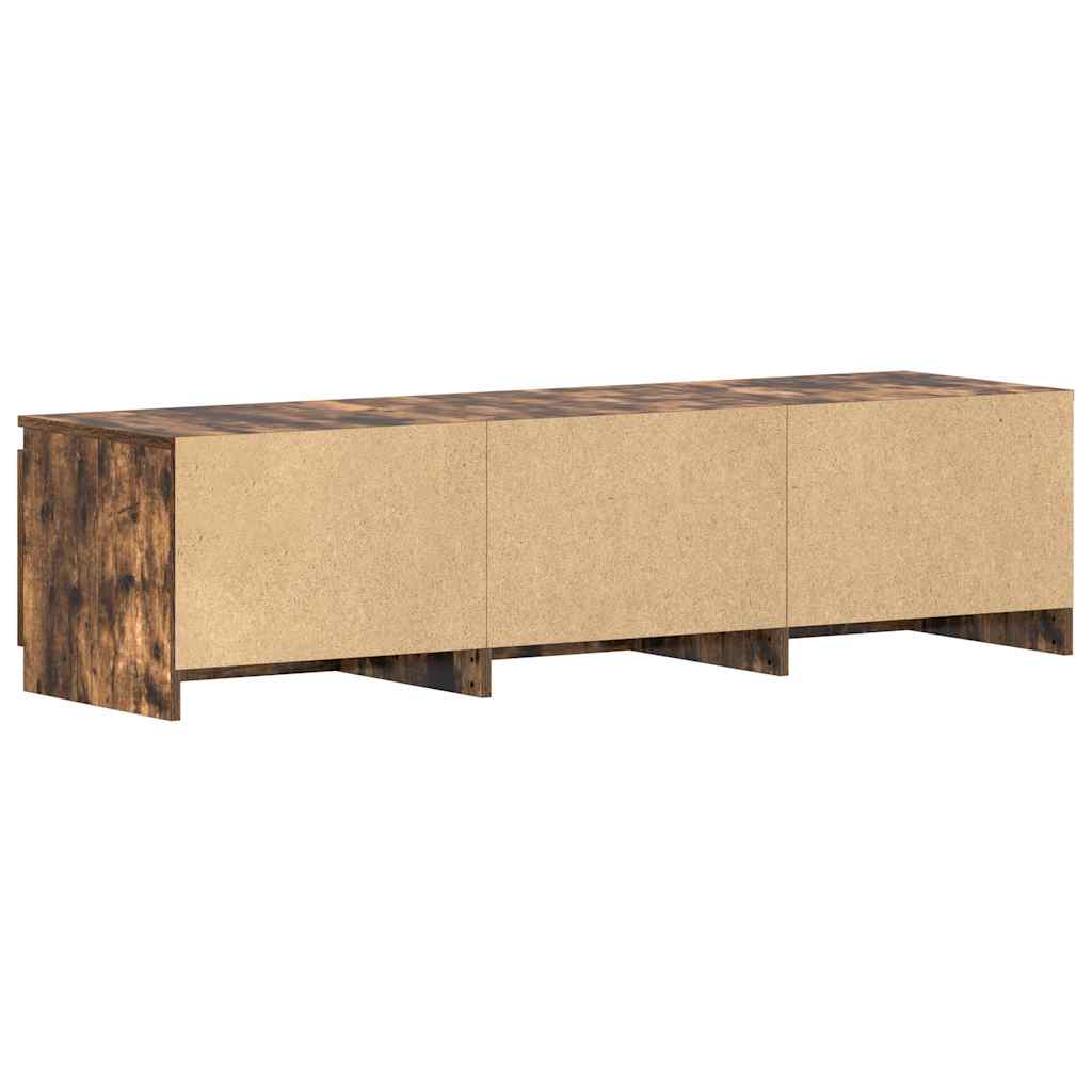 Meuble TV Chêne fumé 140x40x35,5 cm Bois d'ingénierie - XIOS