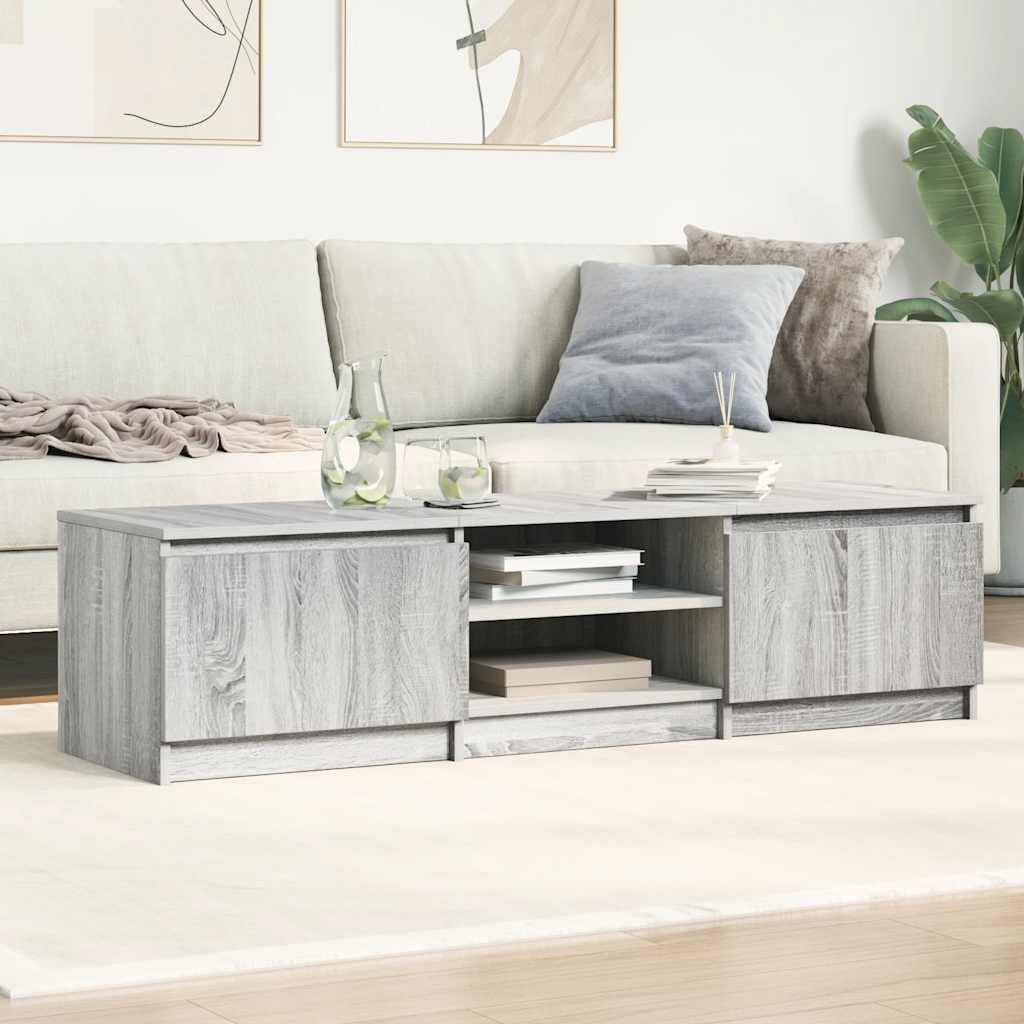 Meuble TV Sonoma gris 140x40x35,5 cm Bois d'ingénierie - XIOS