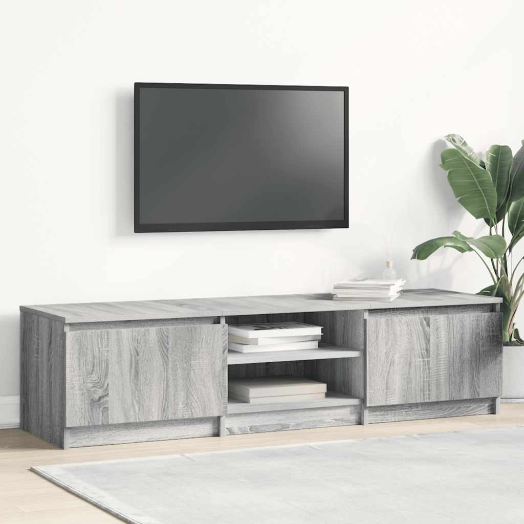 Meuble TV Sonoma gris 140x40x35,5 cm Bois d'ingénierie - XIOS