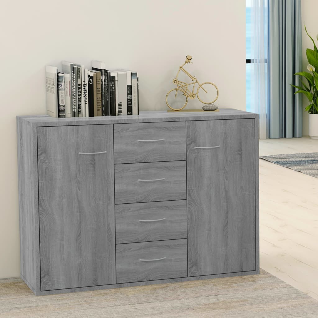 Buffet Sonoma gris 88x30x65 cm Bois d'ingénierie - XIOS