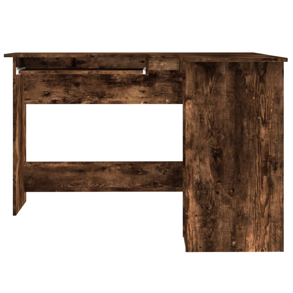 Bureau d'angle chêne fumé 120x140x75 cm bois d'ingénierie - XIOS