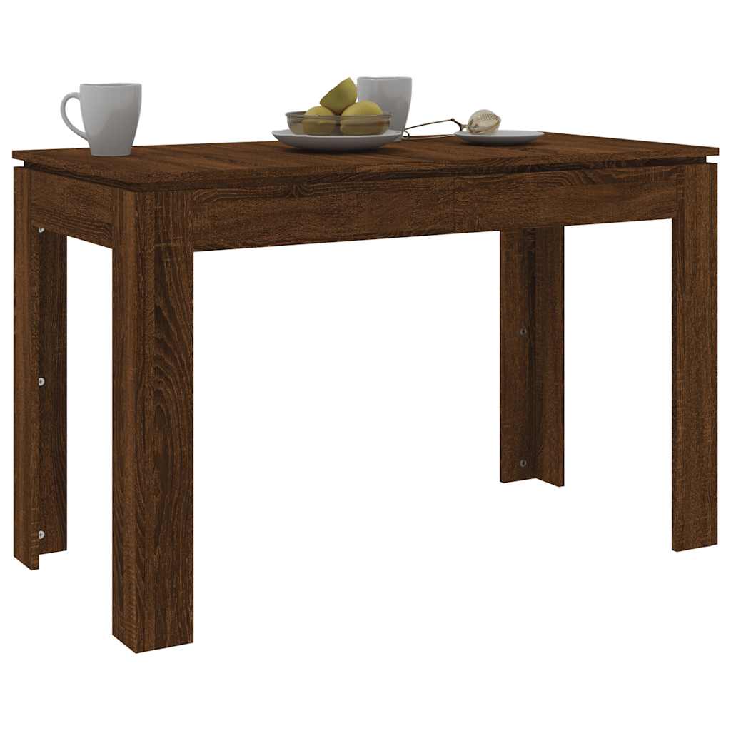Table à dîner Chêne marron 120x60x76 cm bois d'ingénierie - XIOS