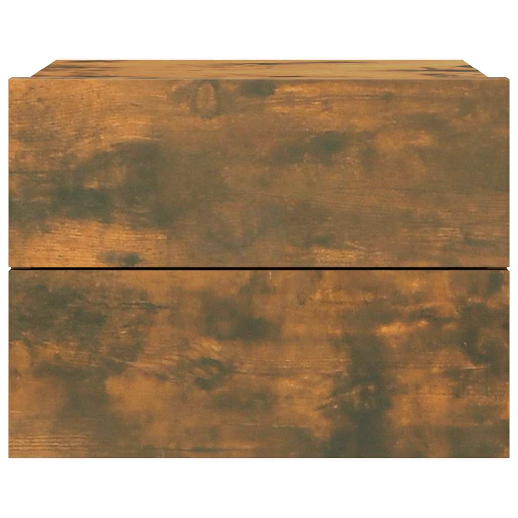 Table de chevet Chêne fumé 40x30x30 cm Bois d'ingénierie - XIOS