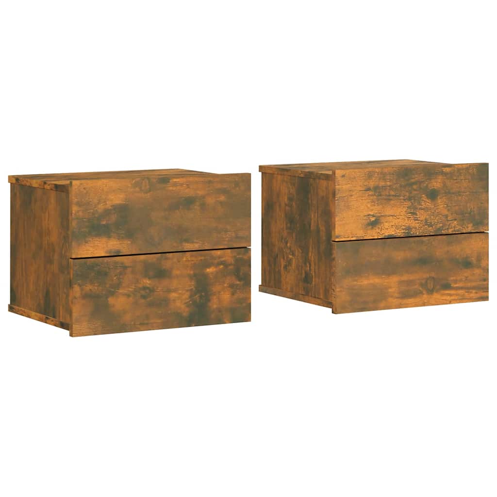 Tables de chevet 2 pcs Chêne fumé 40x30x30 cm Bois d'ingénierie - XIOS