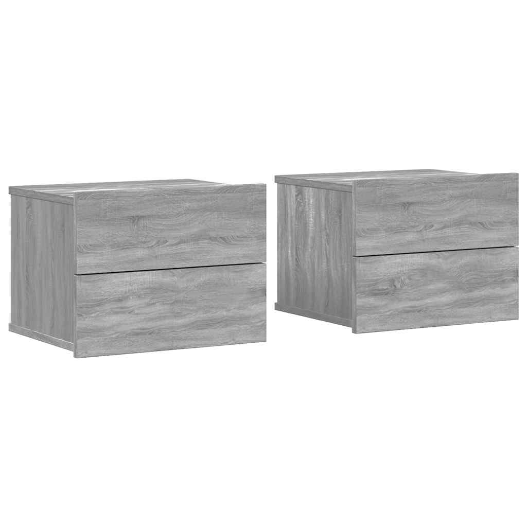Tables de chevet 2 pcs Sonoma gris 40x30x30cm Bois d'ingénierie - XIOS