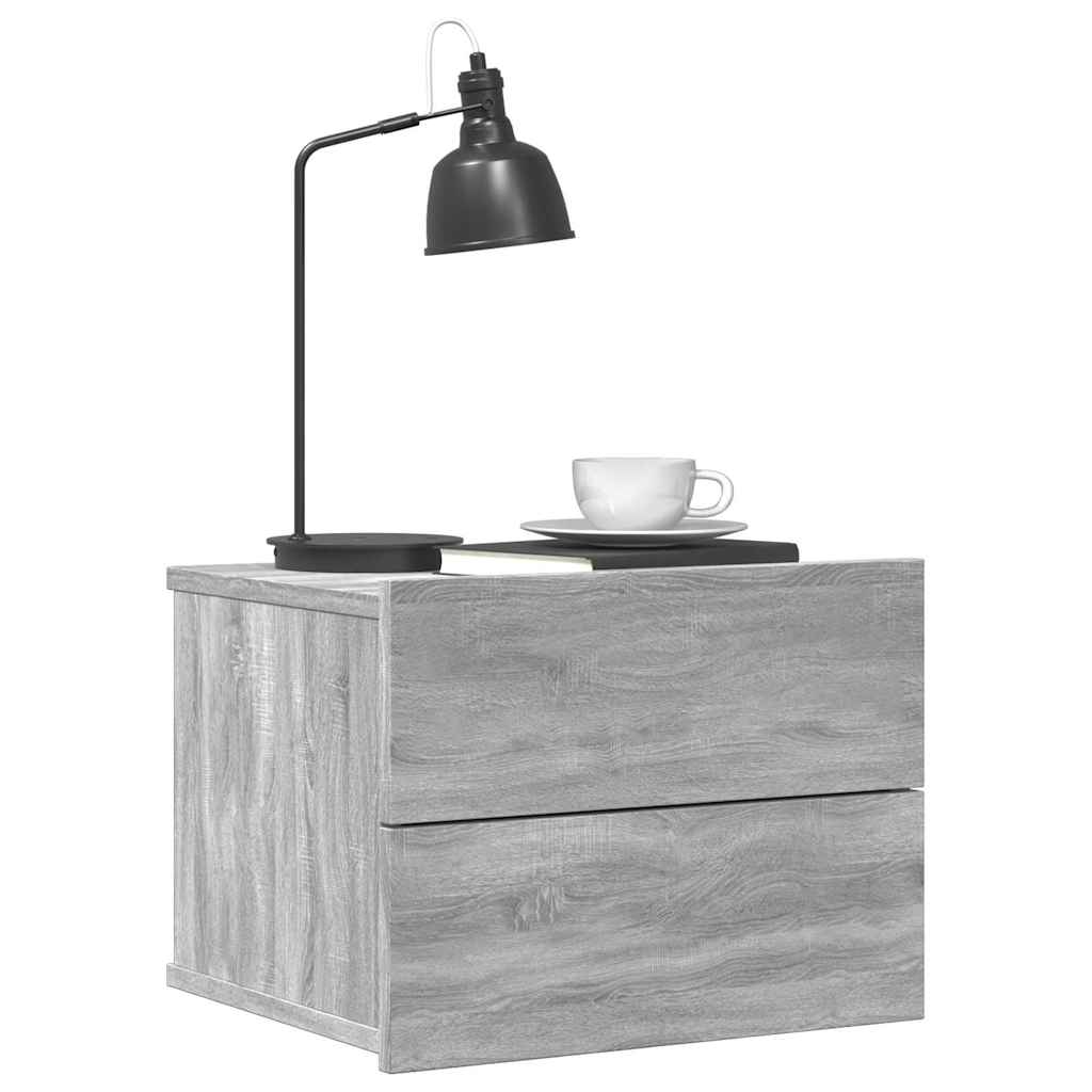 Tables de chevet 2 pcs Sonoma gris 40x30x30cm Bois d'ingénierie - XIOS