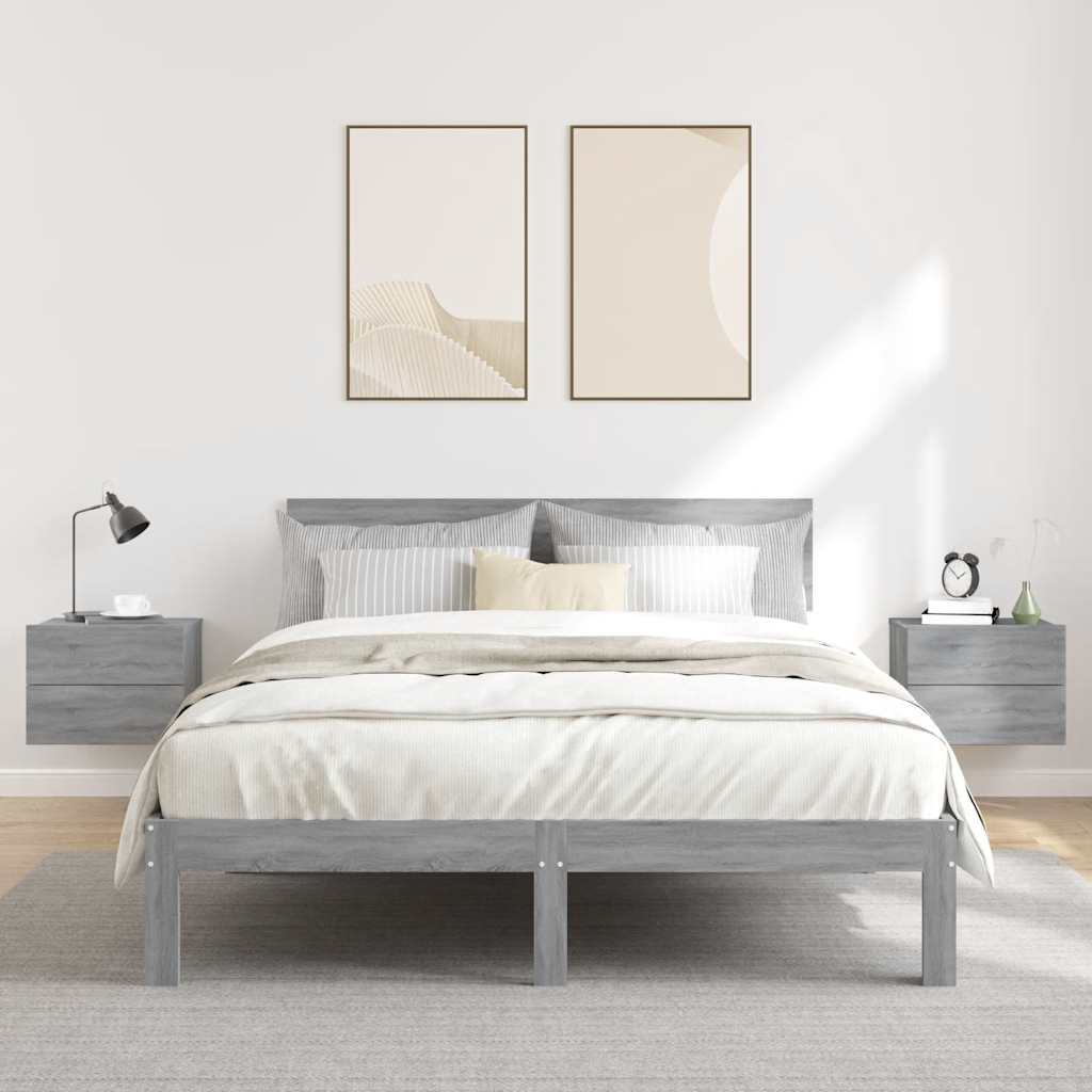 Tables de chevet 2 pcs Sonoma gris 40x30x30cm Bois d'ingénierie - XIOS