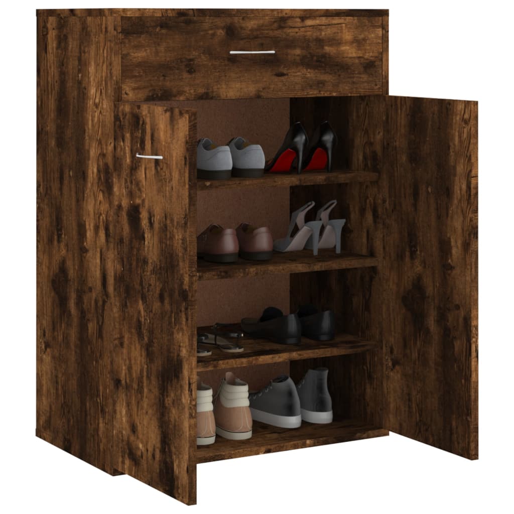 Armoire à chaussures Chêne fumé 60x35x84 cm Bois d'ingénierie - XIOS