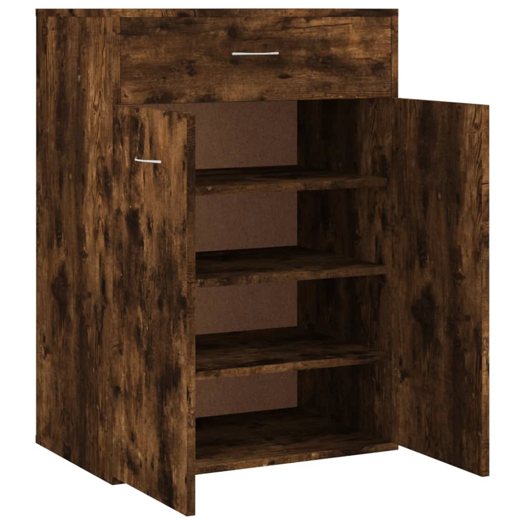 Armoire à chaussures Chêne fumé 60x35x84 cm Bois d'ingénierie - XIOS