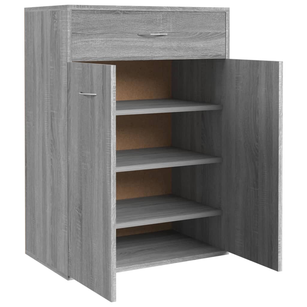 Armoire à chaussures Sonoma gris 60x35x84 cm Bois d'ingénierie - XIOS