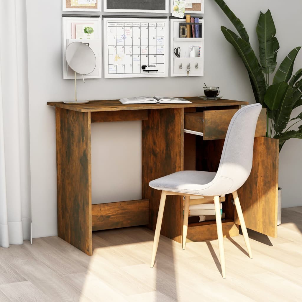 Bureau Chêne fumé 100x50x76 cm Bois d'ingénierie - XIOS