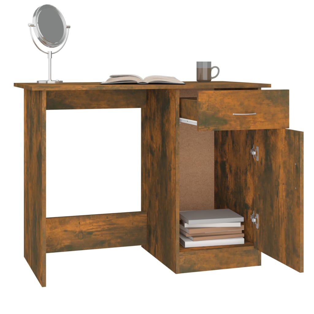 Bureau Chêne fumé 100x50x76 cm Bois d'ingénierie - XIOS