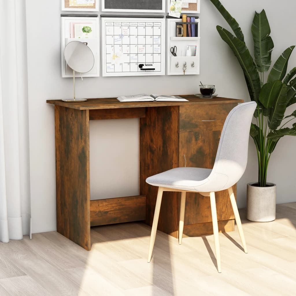 Bureau Chêne fumé 100x50x76 cm Bois d'ingénierie - XIOS