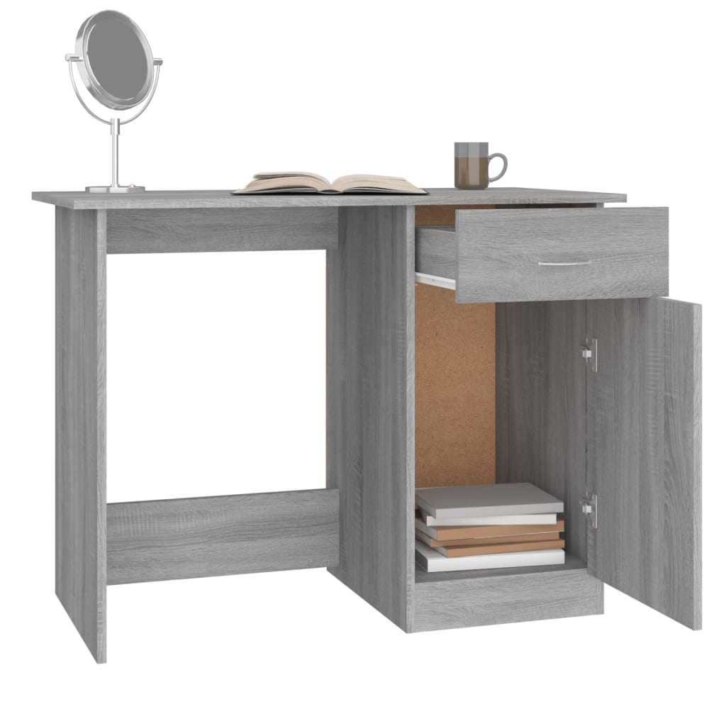 Bureau Sonoma gris 100x50x76 cm Bois d'ingénierie - XIOS