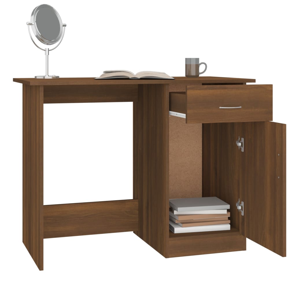 Bureau Chêne marron 100x50x76 cm Bois d'ingénierie - XIOS