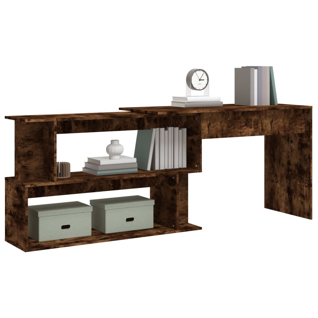 Bureau d'angle Chêne fumé 200x50x76 cm Bois d'ingénierie - XIOS