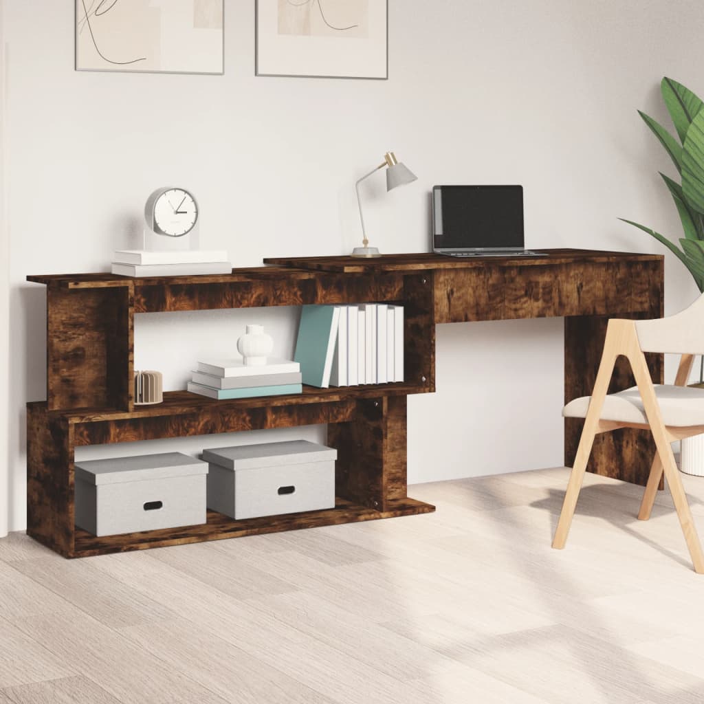 Bureau d'angle Chêne fumé 200x50x76 cm Bois d'ingénierie - XIOS