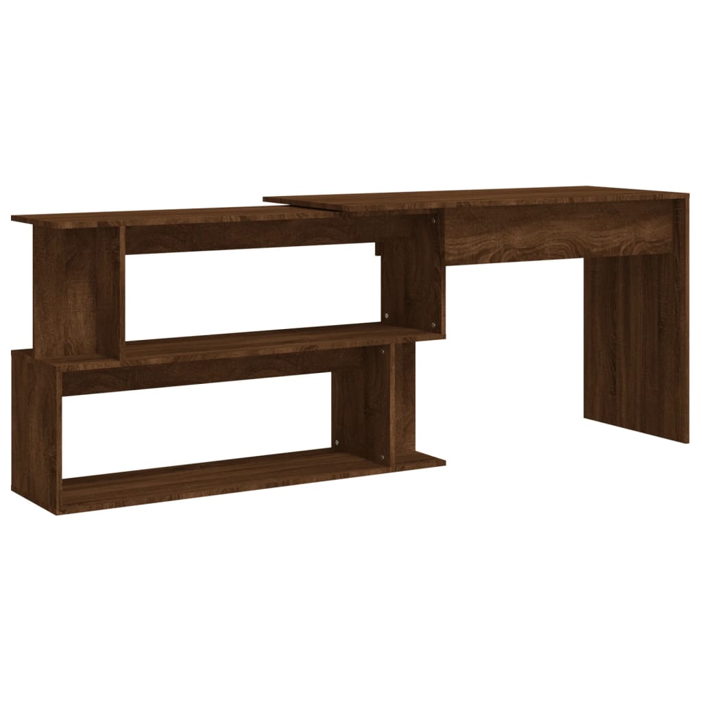 Bureau d'angle Chêne marron 200x50x76 cm Bois d'ingénierie - XIOS