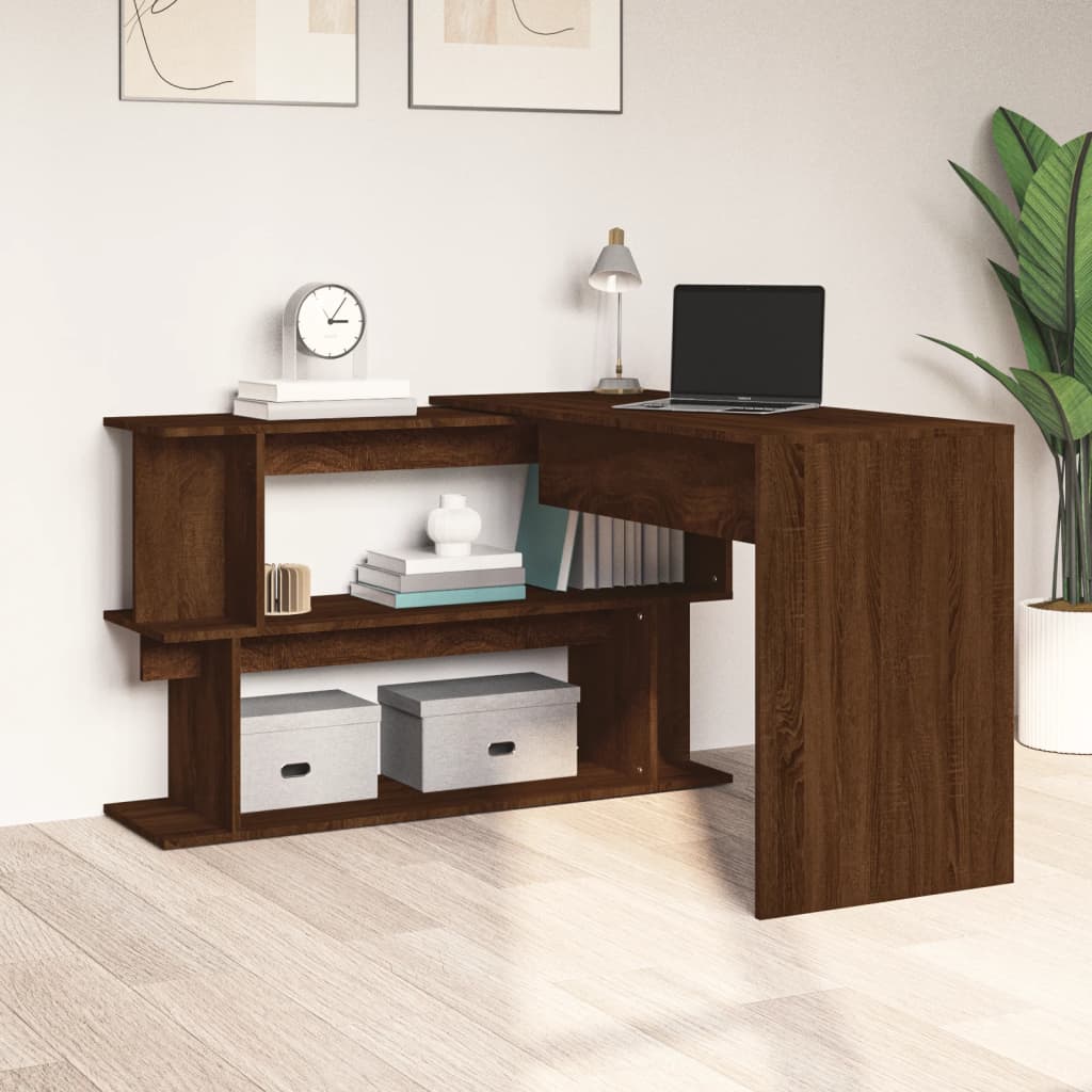 Bureau d'angle Chêne marron 200x50x76 cm Bois d'ingénierie - XIOS
