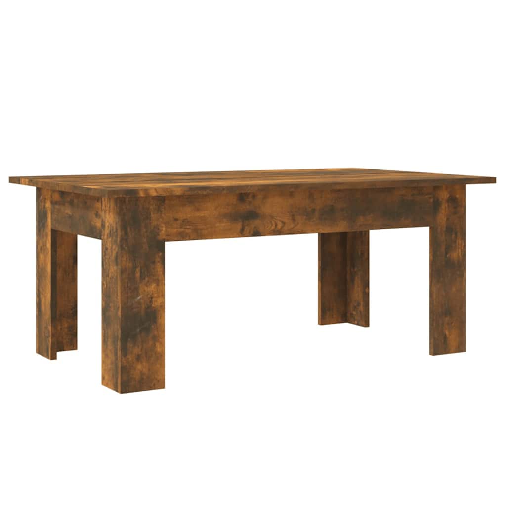 Table basse Chêne fumé 100x60x42 cm Bois d'ingénierie - XIOS
