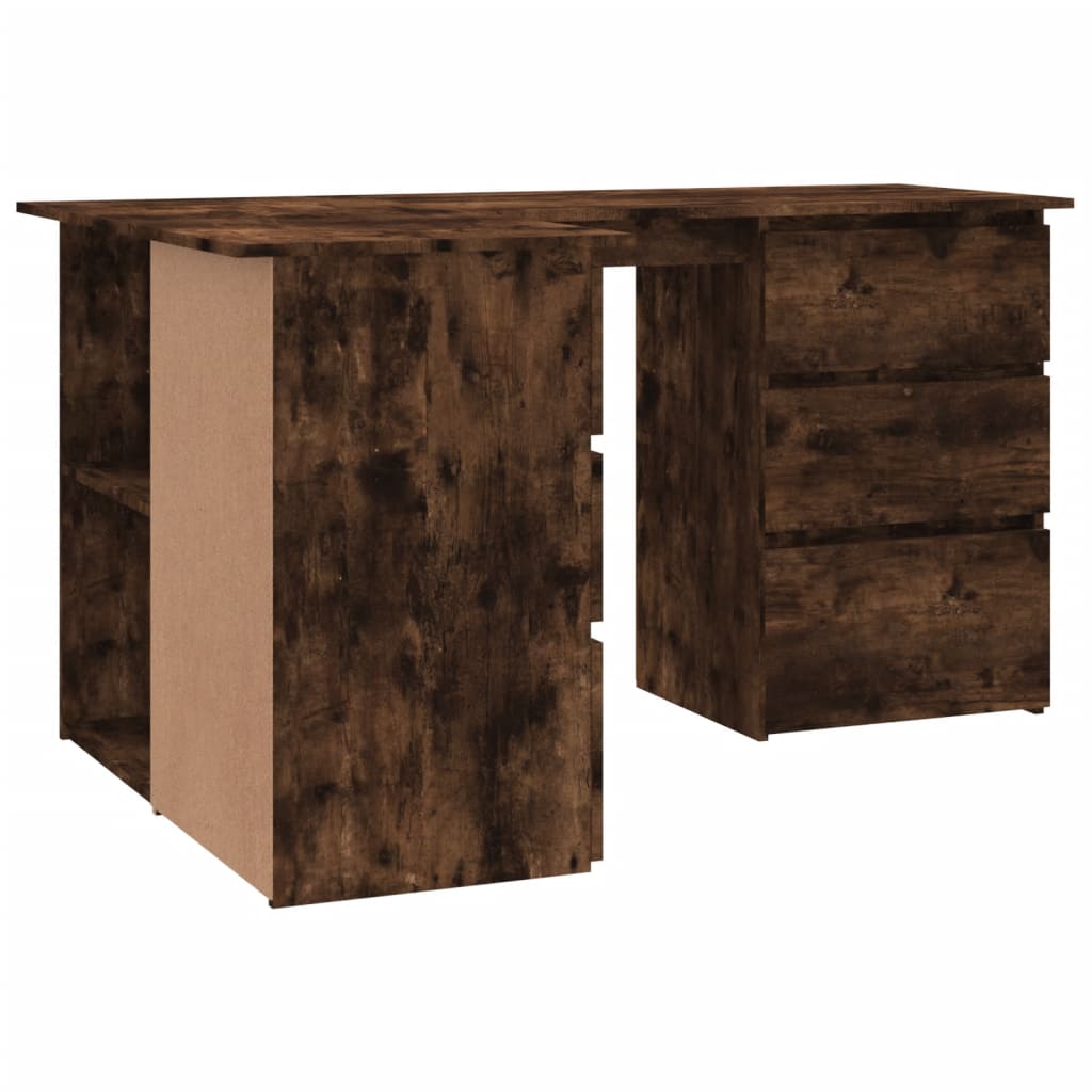 Bureau d'angle Chêne fumé 145x100x76 cm Bois d'ingénierie - XIOS