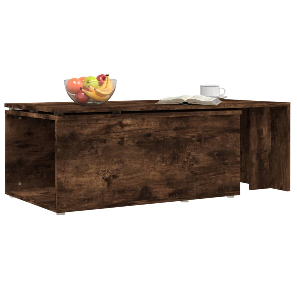 Table basse Chêne fumé 150x50x35 cm Bois d'ingénierie - XIOS