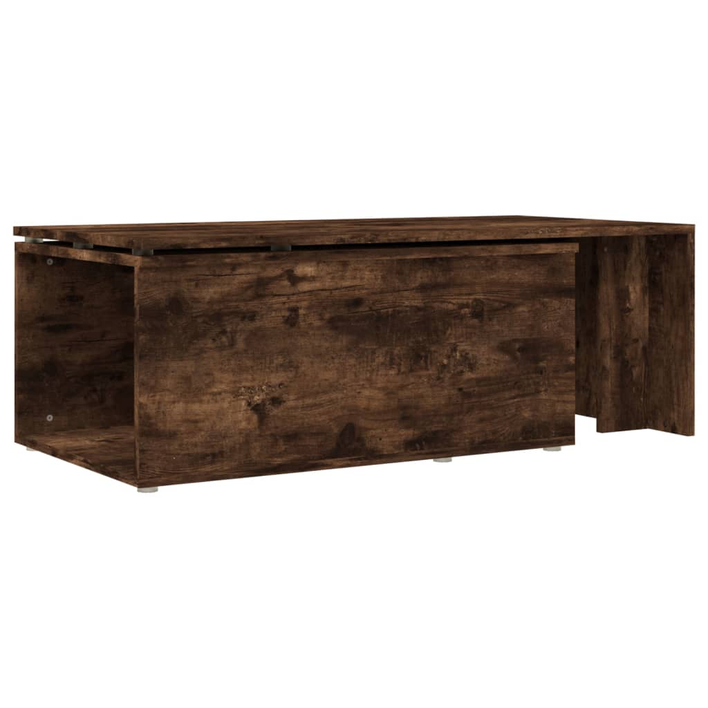 Table basse Chêne fumé 150x50x35 cm Bois d'ingénierie - XIOS