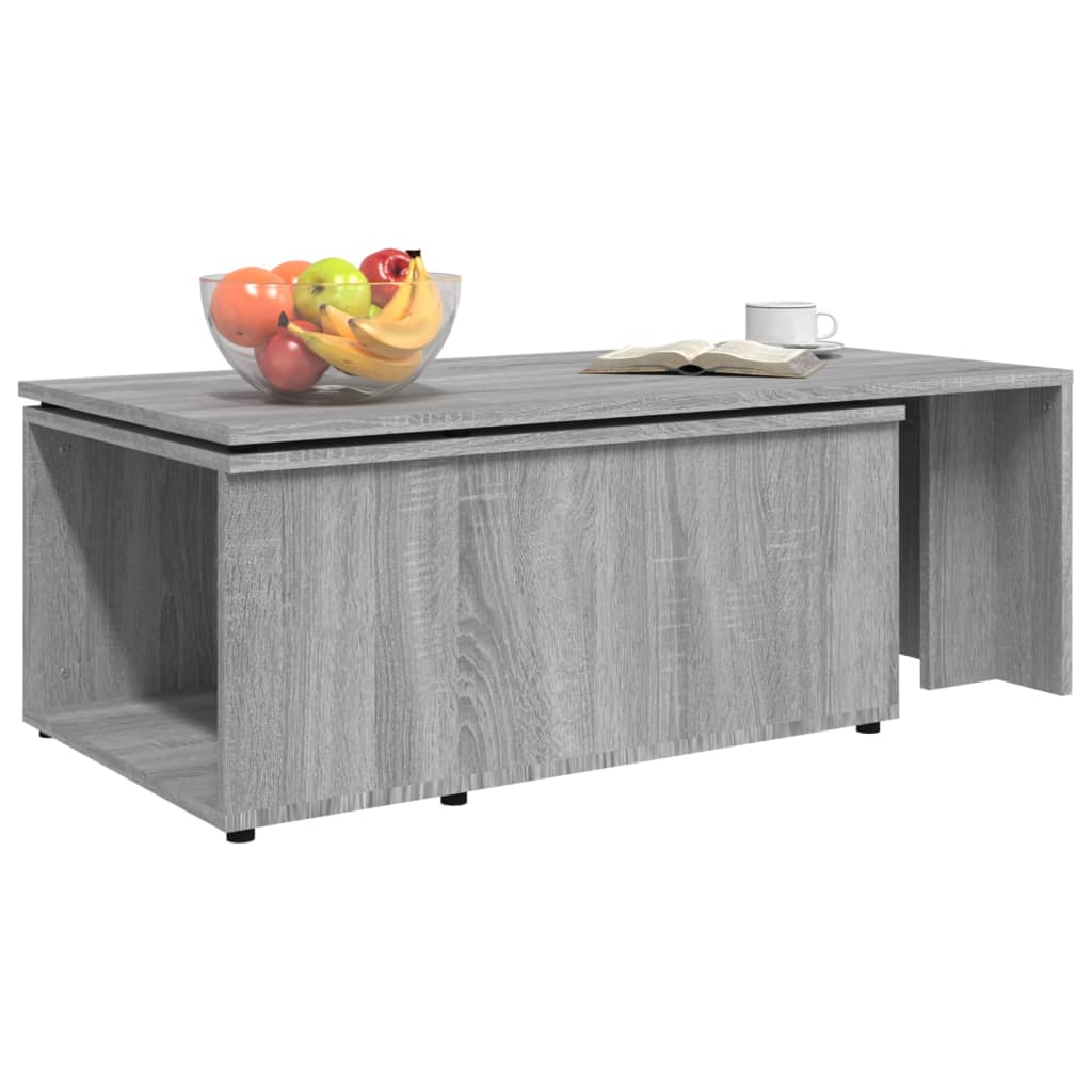 Table basse Sonoma gris 150x50x35 cm Bois d'ingénierie - XIOS