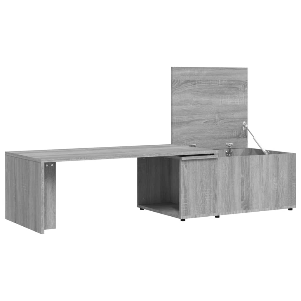 Table basse Sonoma gris 150x50x35 cm Bois d'ingénierie - XIOS