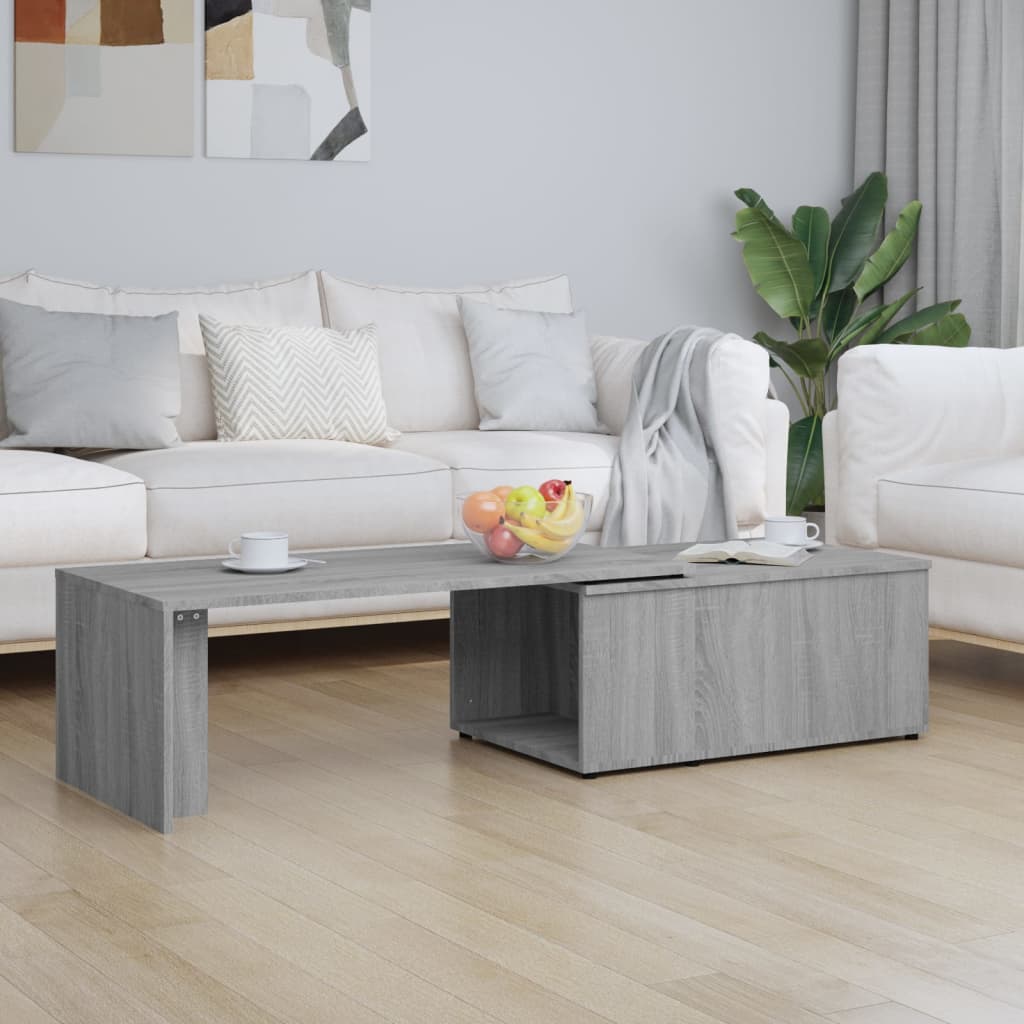 Table basse Sonoma gris 150x50x35 cm Bois d'ingénierie - XIOS