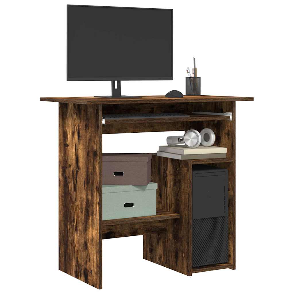 Bureau Chêne fumé 80x45x74 cm Bois d'ingénierie