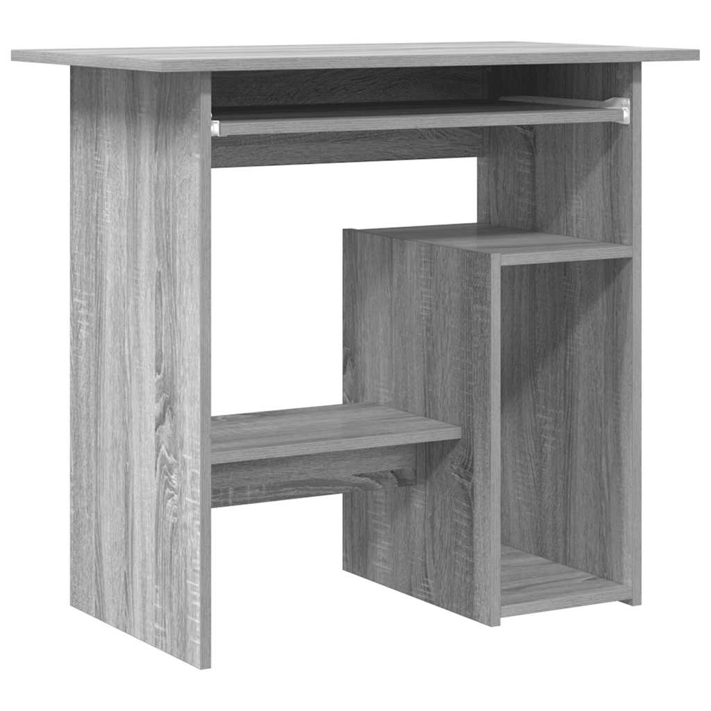 Bureau Sonoma gris 80x45x74 cm Bois d'ingénierie