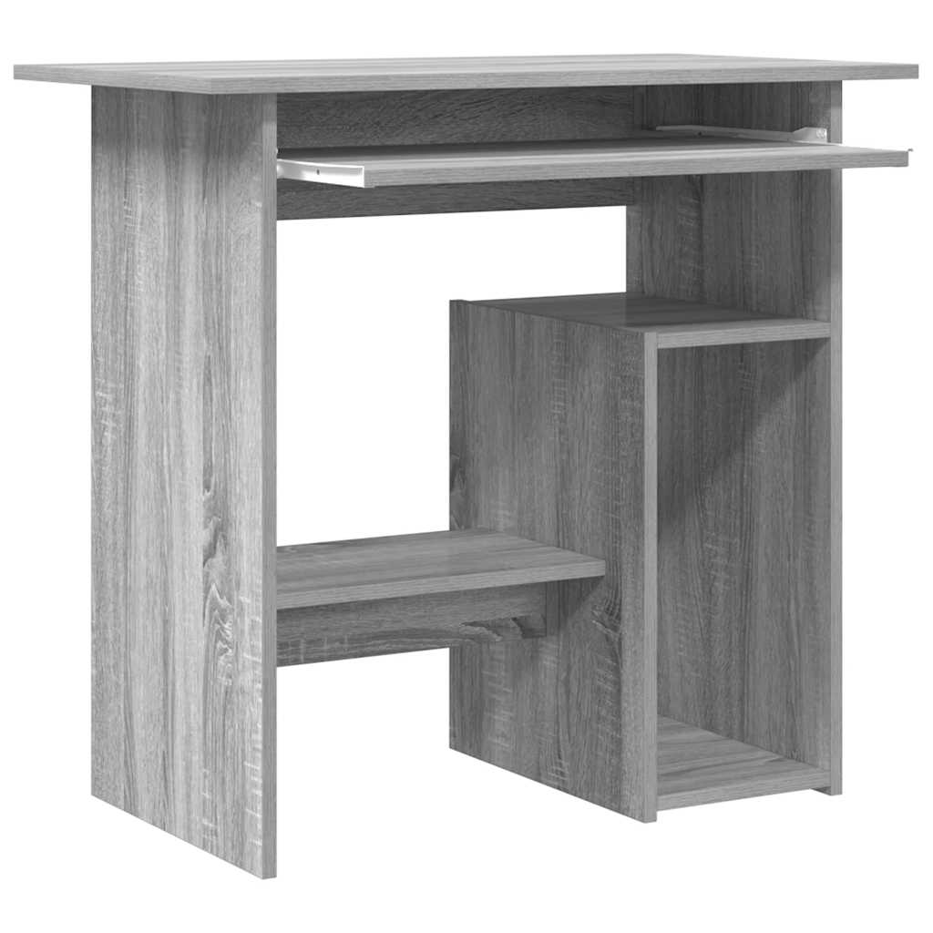 Bureau Sonoma gris 80x45x74 cm Bois d'ingénierie