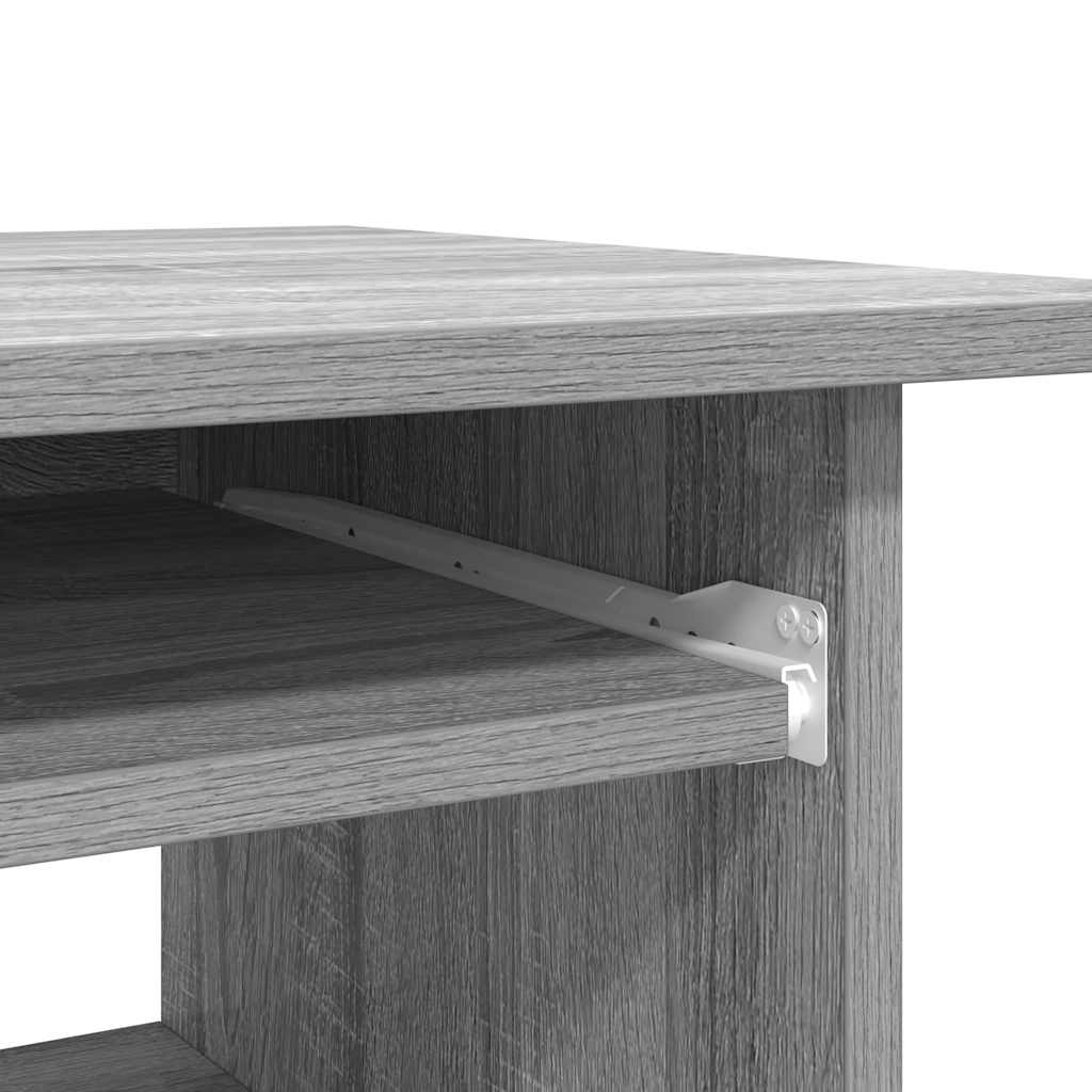 Bureau Sonoma gris 80x45x74 cm Bois d'ingénierie