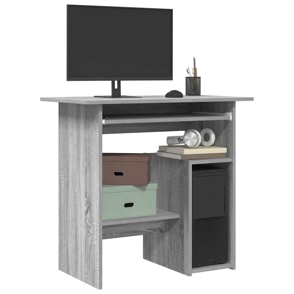 Bureau Sonoma gris 80x45x74 cm Bois d'ingénierie